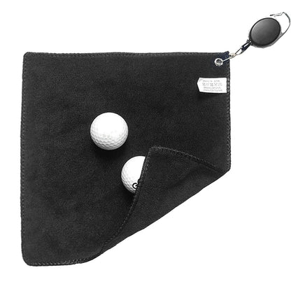 Cotton Golf Towel With Retractable Hook Wet And Dry Cleaning Cloth