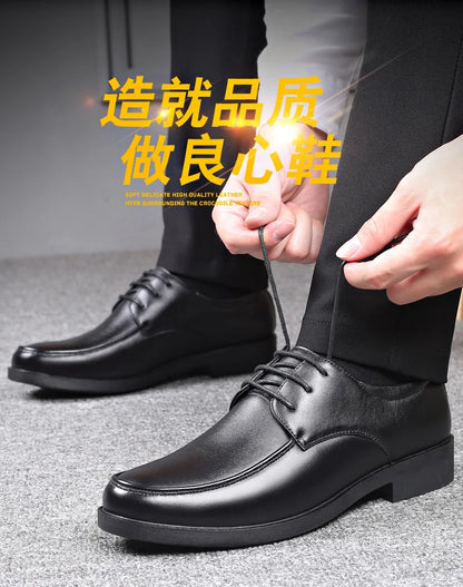 Mens Leather Dress Shoes Lace Up Formal Office Wear