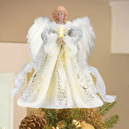 Lovely Angel Treetop Decor – Holiday Statue for Christmas Trees