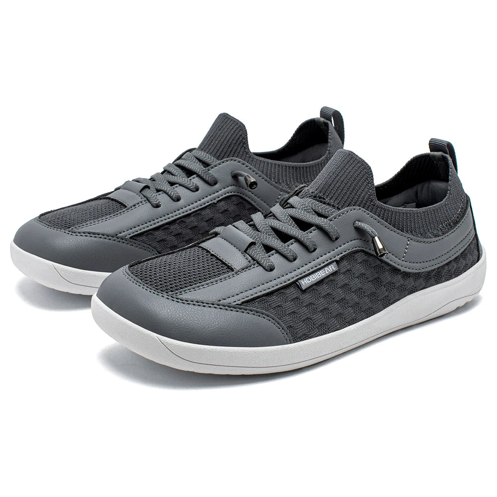 HOBIBEAR Men Barefoot Shoes Women Slip On Wide Toe Walking Sneaker | Zero Drop Sole | Lightweight Breathable Minimalist Shoes