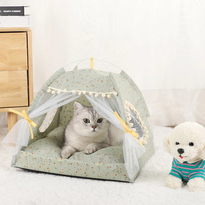 Cat Tent Bed PU Material Indoor Soft Comfortable Pet Bed For Cats