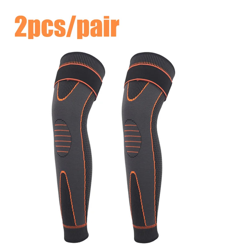 1/2 Pcs Compression Knee Pads Support Lengthen Stripe Sport Sleeve Arthritis Joint Pain Protector Elastic Kneepad Brace