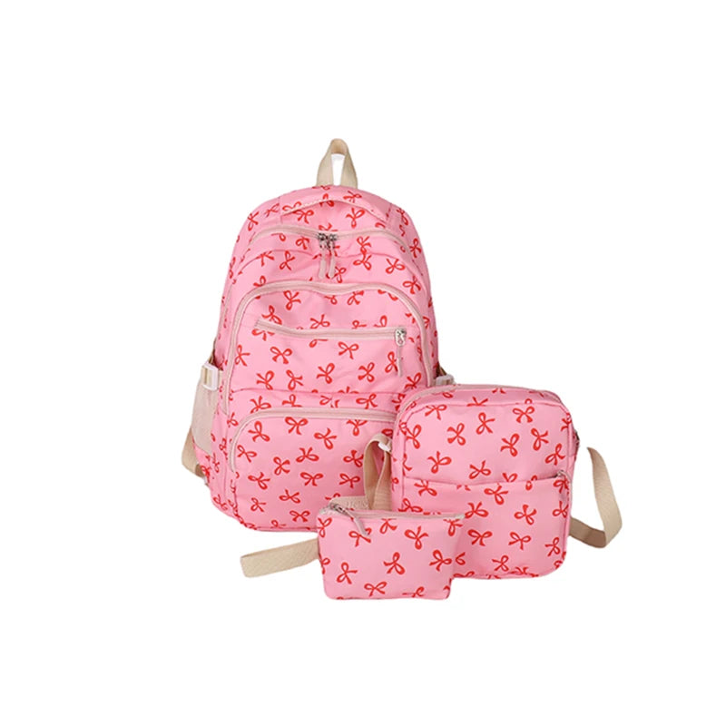 Bow Print School Bag Set – Backpack & Accessories