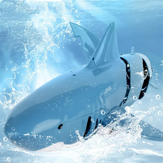 Smart RC Shark Whale Spray Water Toy - Electric Remote Control Boat Submarine Robot Fish Gift for Boys Children Birthday Easter