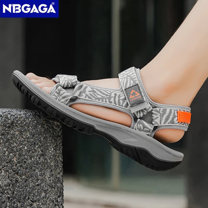 Men's Hiking Sandals Open Toe Breathable EVA Insole Travel Beach Shoes