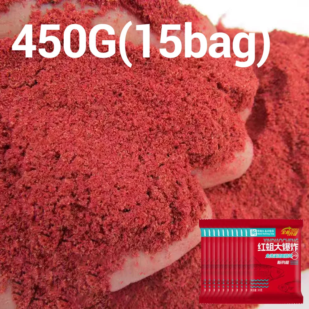 Sea Fishing Feed Attractant Bait 450g red worm explosive Fishy Flavor Homing Sticky Hook Bite Food Additive Pesca Soft Lure