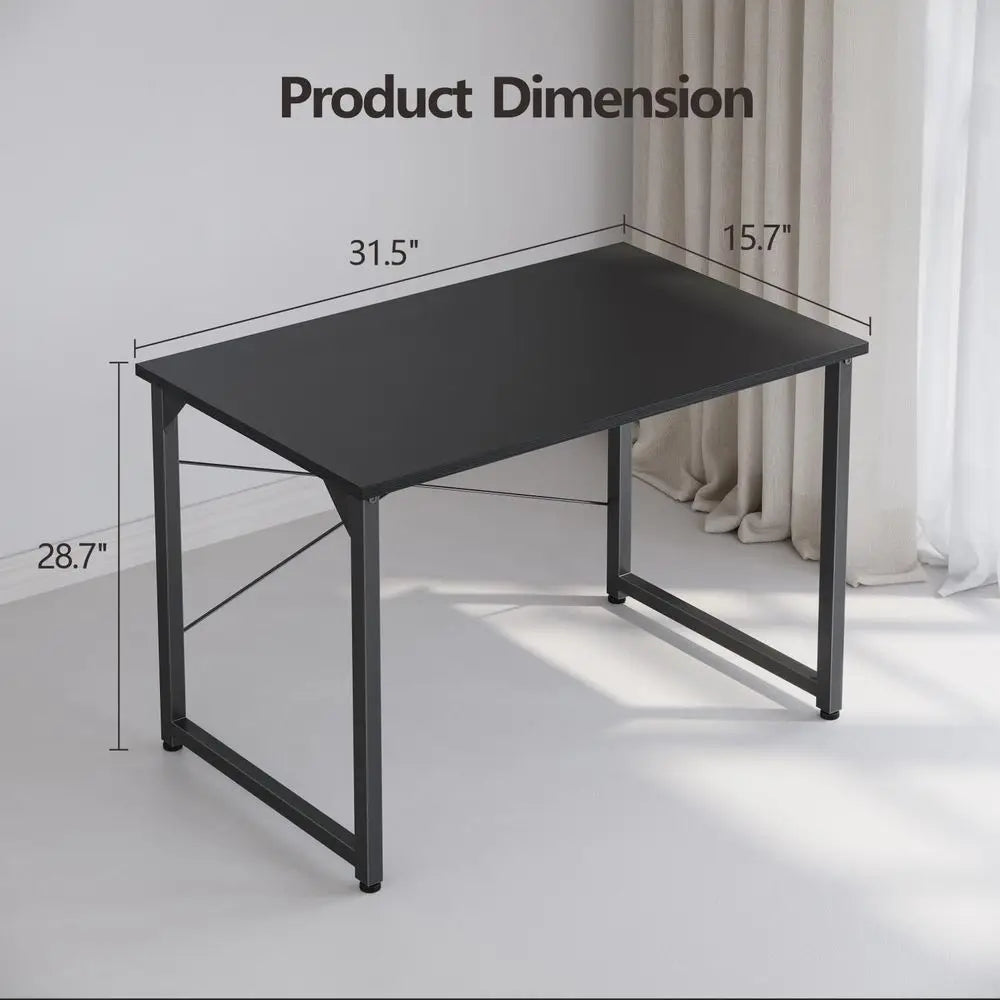 Computer Desk, 32 inch Small Home Office Desk for Small Spaces, Modern Simple Style for Home, Office, Classic Black