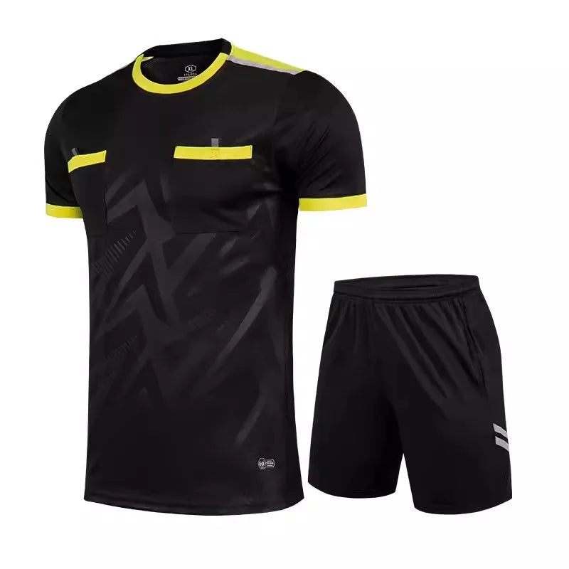 Football Kits 2025 Men Referee Uniforms Soccer Football Jerseys Shirts Pockets Judge Short Sleeve Team Shirt Sportswear Clothes
