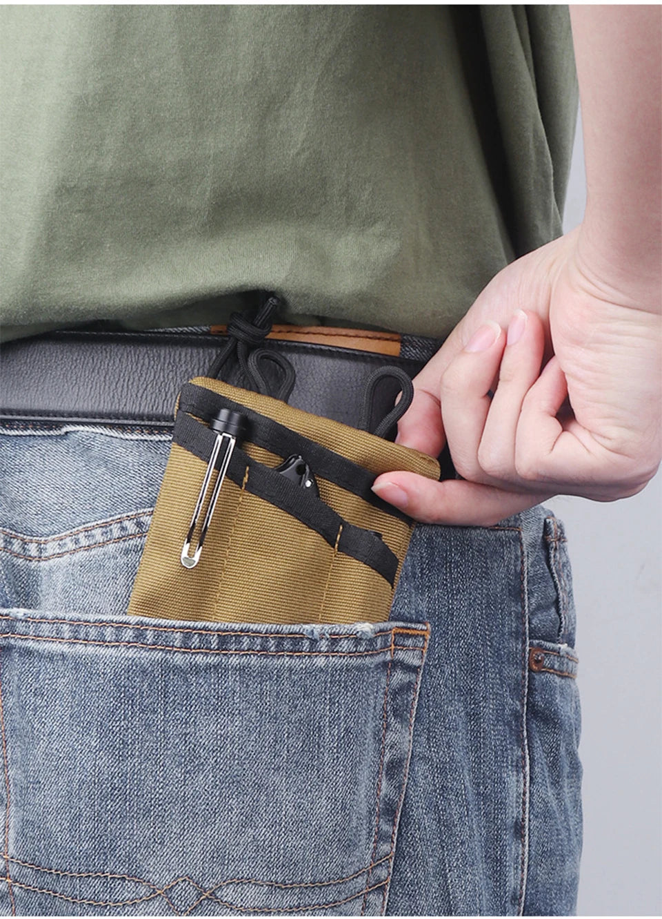 Tactical EDC bag wallet bag mini waist bag card key with waist bag camping, hiking, hunting, fishing, outdoor coin wallet