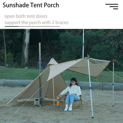 Hot Tent With Chimney Window Ultralight Double Layer Tipi Teepee 1 Person