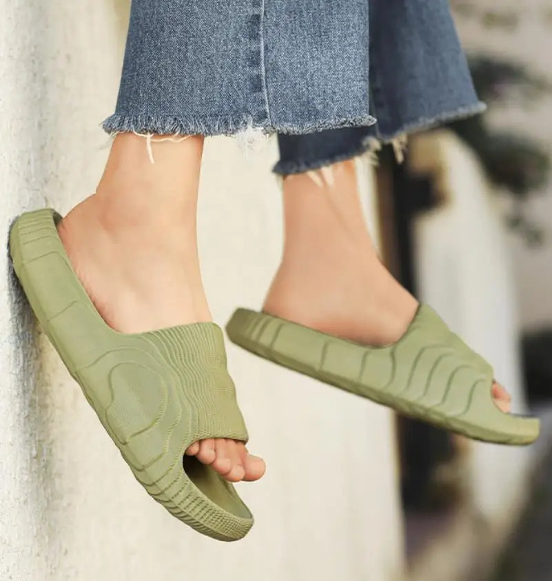 Indoor Outdoor Slippers For Men Women Summer Platform Shoes Soft EVA Anti-slip Couples Bathroom Beach Slides Leisure Sandals