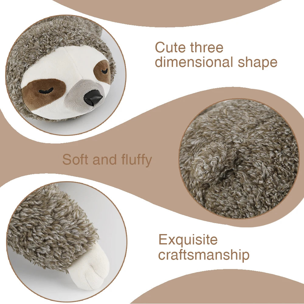 Dog Christmas Gift – Forest Sloth Puppy Heartbeat Toy for Stress Relief & Sleep