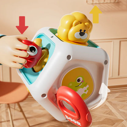 Montessori Busy Board Cube 10-in-1 Fidget Toy For Toddlers