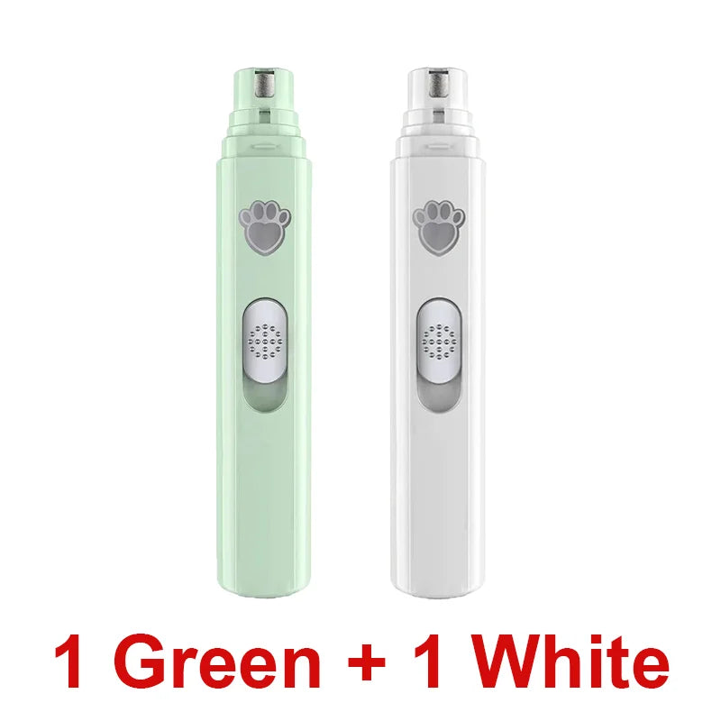 Electric Dog Nail Grinder – USB Rechargeable Pet Nail Clipper with Polisher Wheel