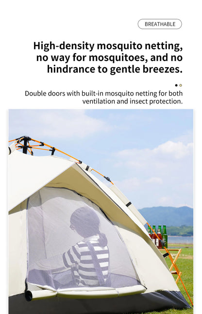Automatic Opening Camping Tent 3-4 Person, Portable Rainproof