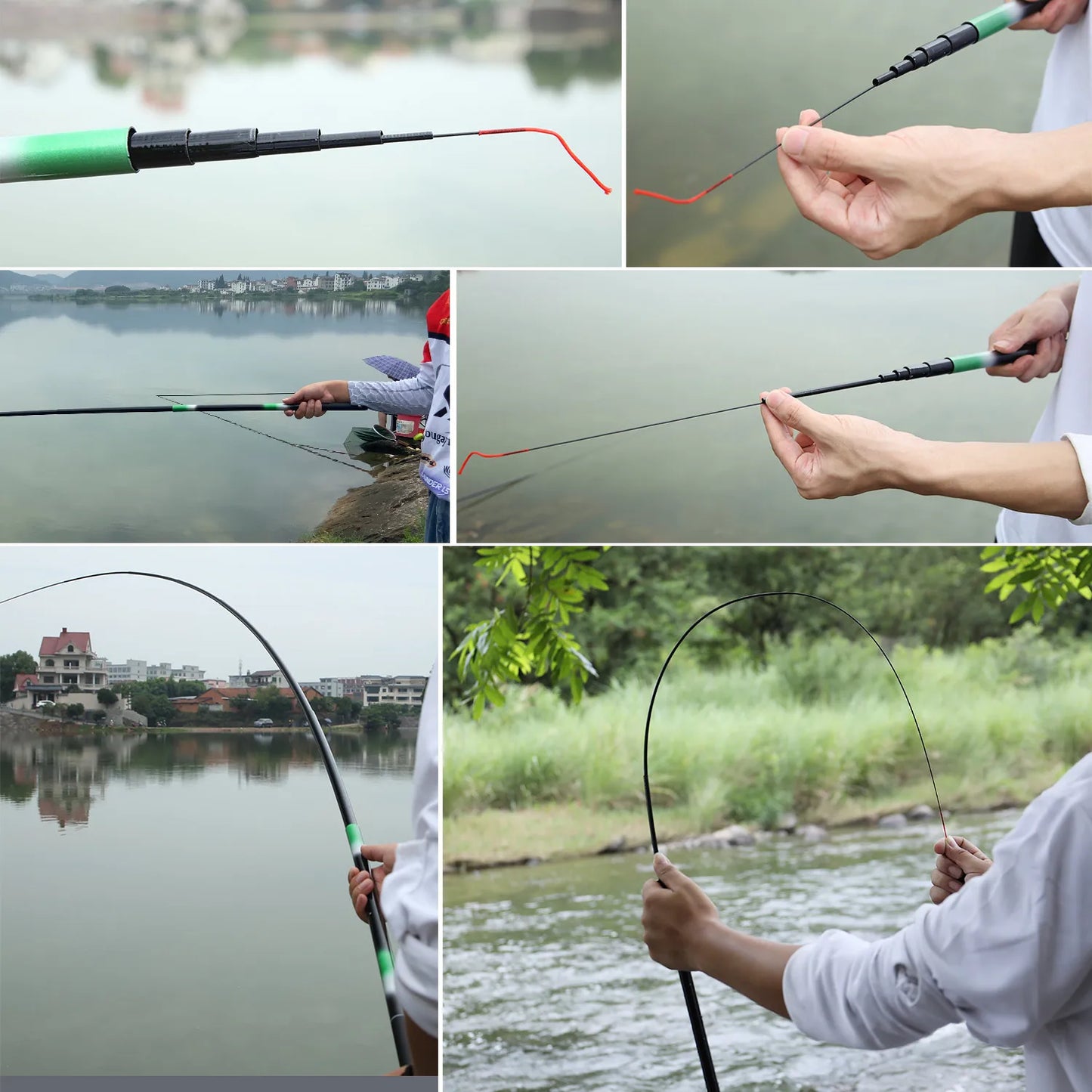 Sougayilang Carp Fishing Rod 2.7/3.6/4.5/5.4M Portable Ultra Light Telescopic Fishing Pole Max Drag 5Kg Fishing Tools