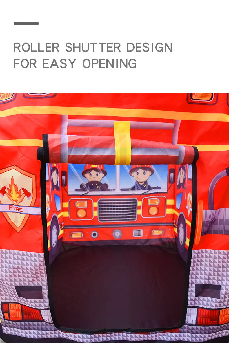 Children's Car  Tent House Fire Truck  Indoor And Outdoor Game House With Sunroof  Toys