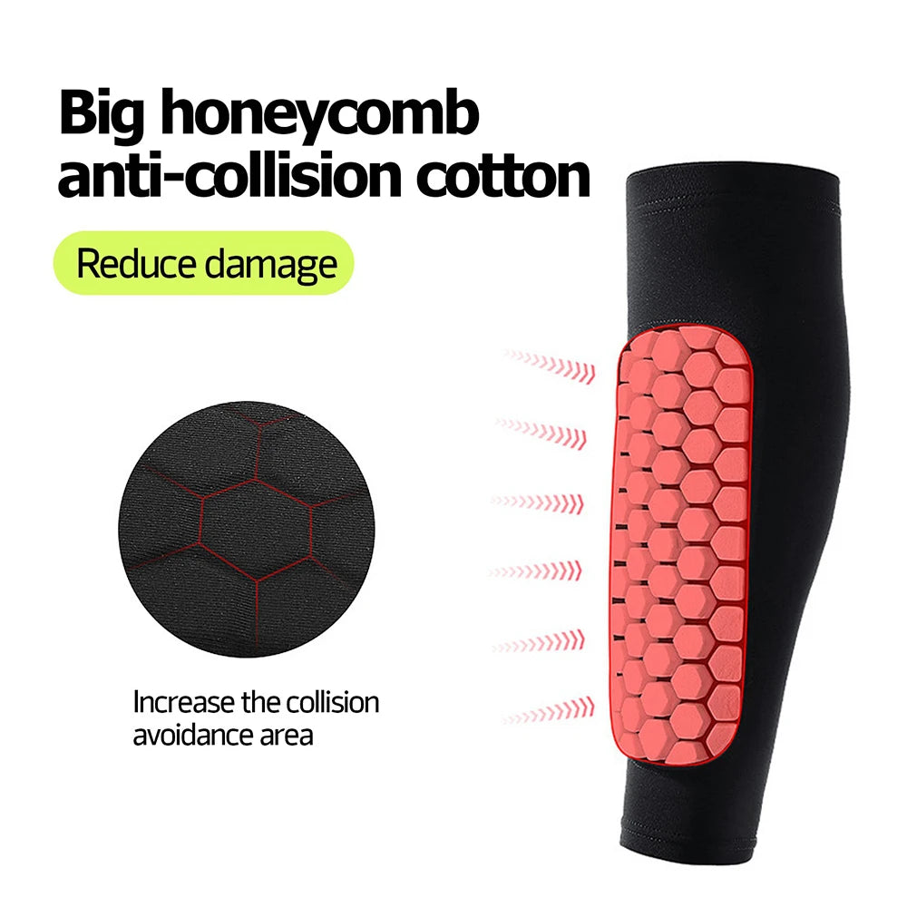 Honeycomb Soccer Shin Guards Football Shields Sports Legging Shinguards Leg Sleeves Protective Gear Shank Protector