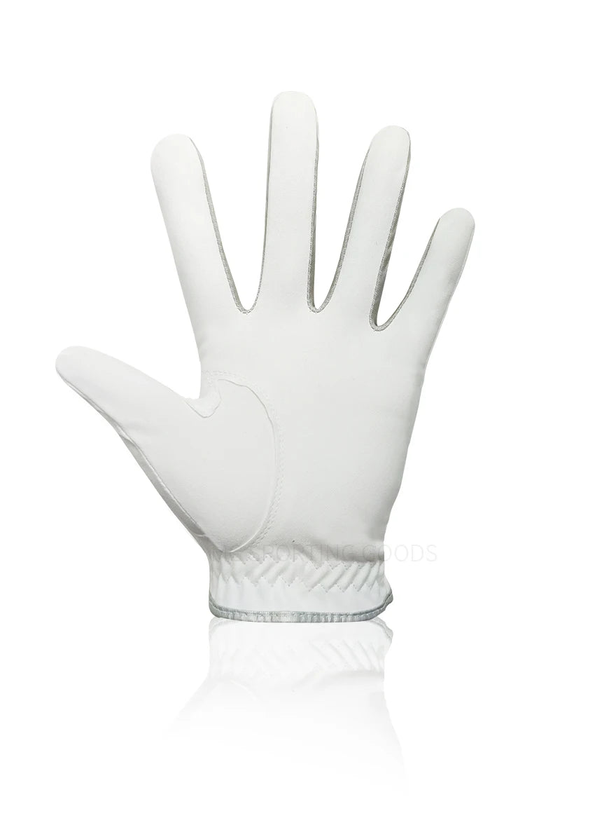 1pc Men's Golf Glove Micro Soft Fabric Breathable Golf Gloves With Magnetic  Marker Replaceable White Glove