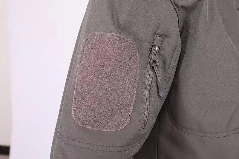 Men's Autumn Winter SoftShell Fleece Jackets Male Hood Windproof Coat Fishing Hiking Camping Climbing Skiing Warm Pants Trousers