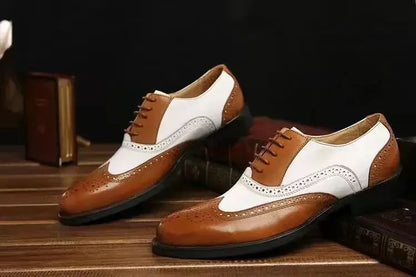 Men's Plus Size Lace Up Dress Shoes Point Toe Business Formal Wedding