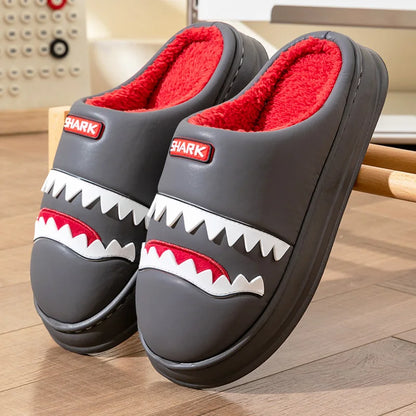 Men's Platform Slippers With Embroidered Cushion, Indoor House Shoes