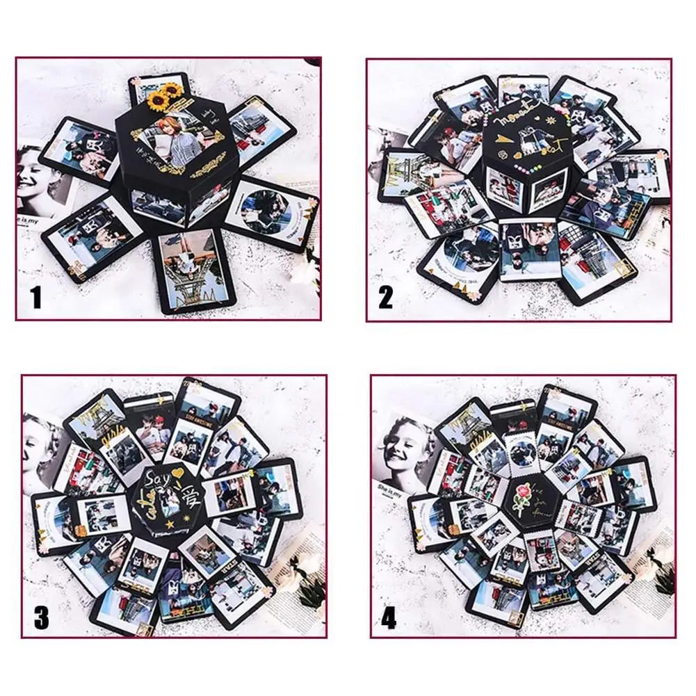 Explosion Box Gift DIY Photo Album Paperboard Construction