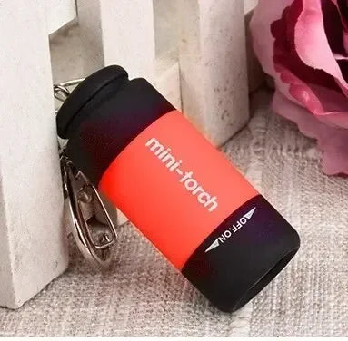 LED Micro Pocket Flashlight USB Rechargeable Keychain Waterproof