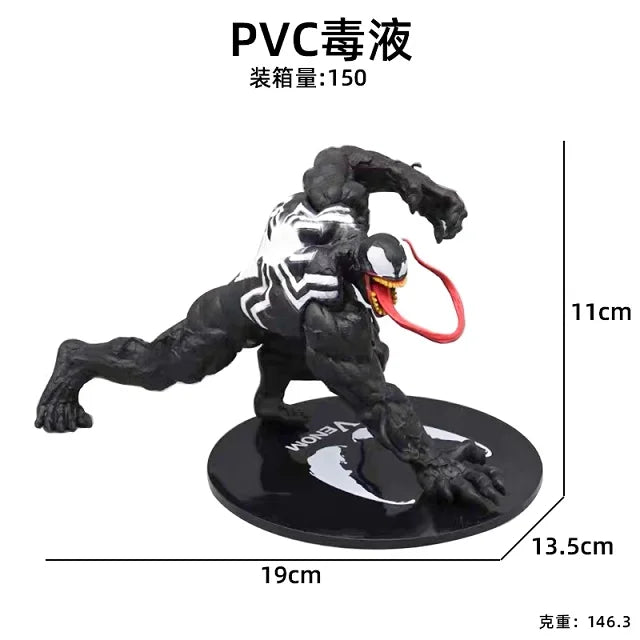 2024 Latest Venom Solid PVC Lying Position Venom Villain Alliance Spider Man Anime Handmade Model Decoration Doll