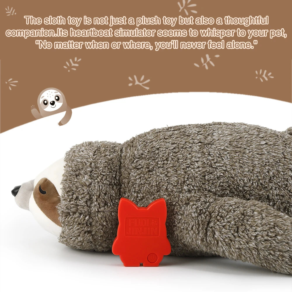 Dog Christmas Gift – Forest Sloth Puppy Heartbeat Toy for Stress Relief & Sleep