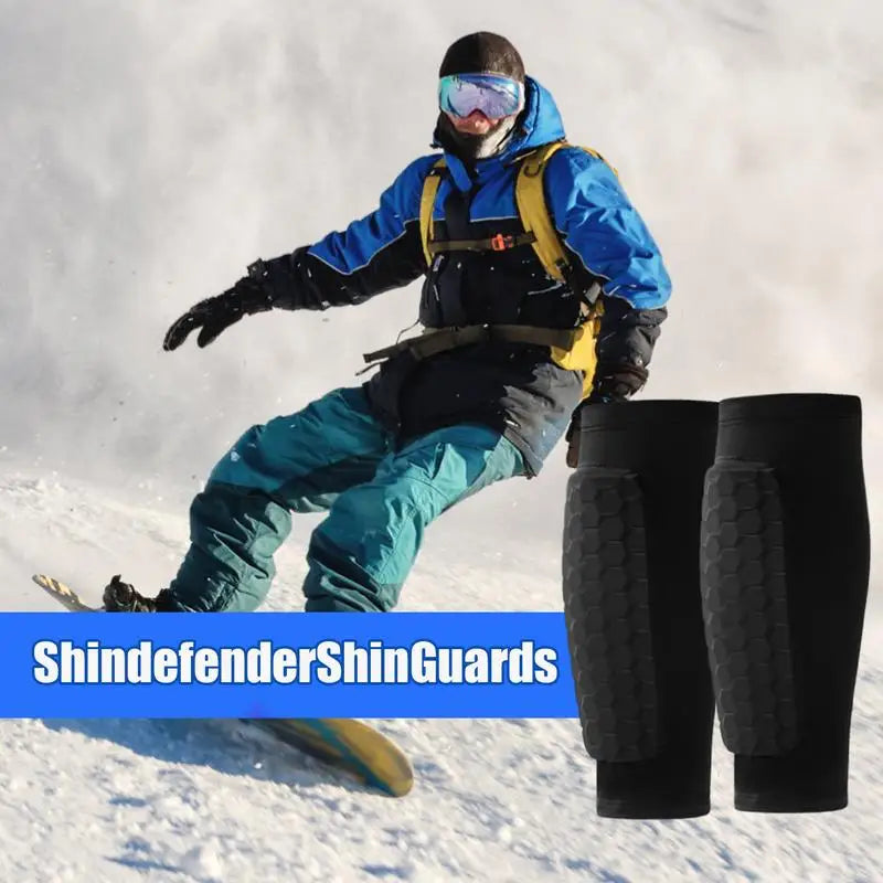 Leg Sleeves Shin Guards Shockproof Honeycomb Support Sock Ski Shin Protector Soccer Gear Soccer Shield Sports Legging Sleeves