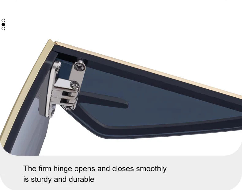 Y2K Punk Shield Sunglasses Square Frame UV400 Protection