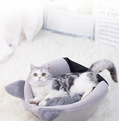 Tent-Style Cat and Small Dog Pet Bed Mat 100 Percent Cotton