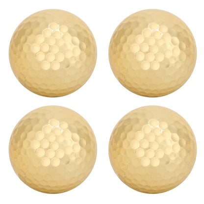 Double Layer Gold Plated Golf Ball Accessory Set, 4 Pieces