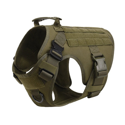 Tactical Military Nylon Dog Harness And Leash Set For All Breeds
