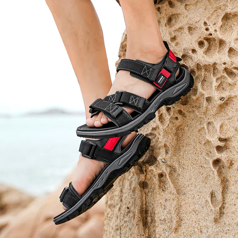 Men's Summer Polyester Sandals Lightweight Casual Beach Shoes