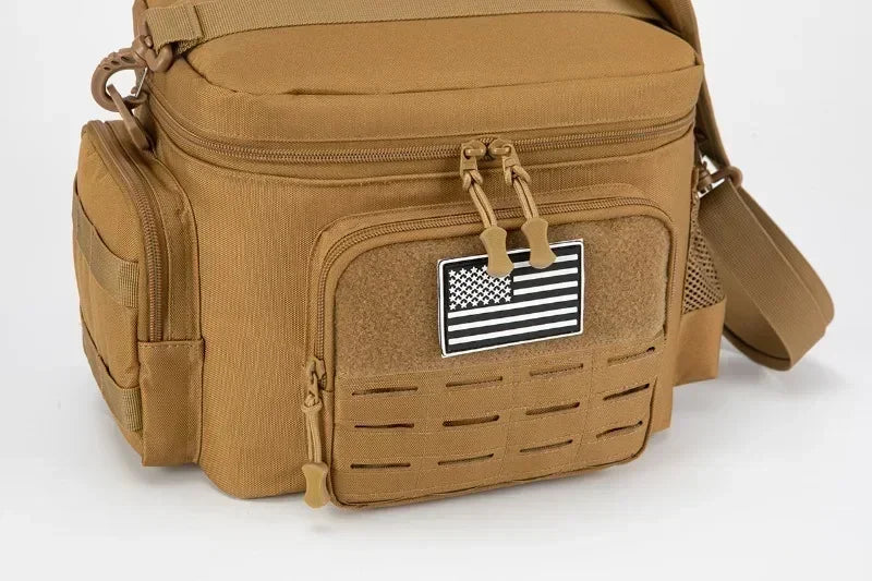 13L Tactical Thermal Cooler Bag Picnic Cooler Box Camping Lunch Bag Outdoor Heavy Duty Lunch Box Cooler Backpack Camping Storage