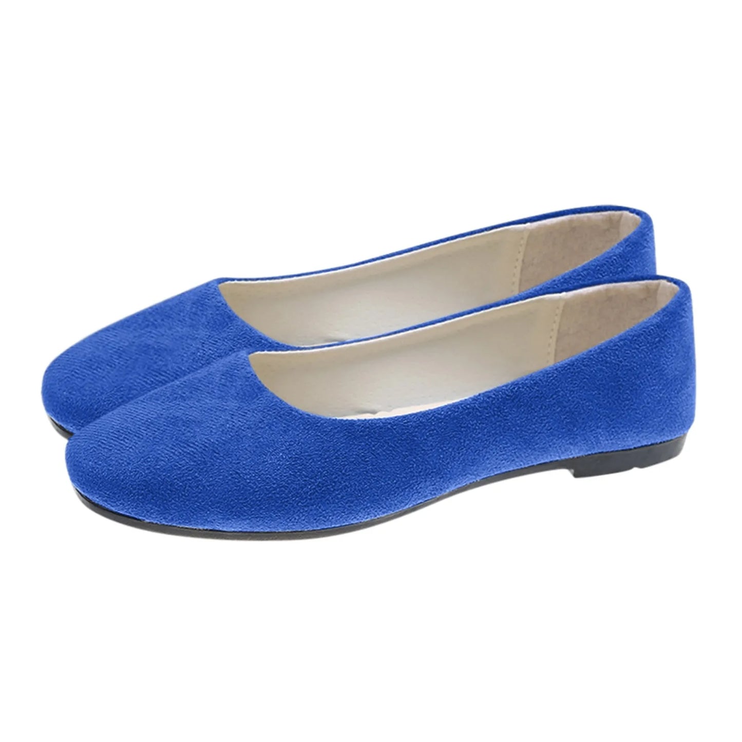 Woman Flats Casual Round Toe Cute Flats Flock Mocasines Ballerina Church Flats Female Suede Elegant Soft Sole Mom Shoes