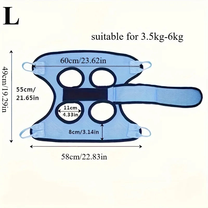 Pet Grooming Hammock with Comfort Grip - Anti Scratch & Bite Restraint Sling for Dogs & Cats, Small to Medium Pets