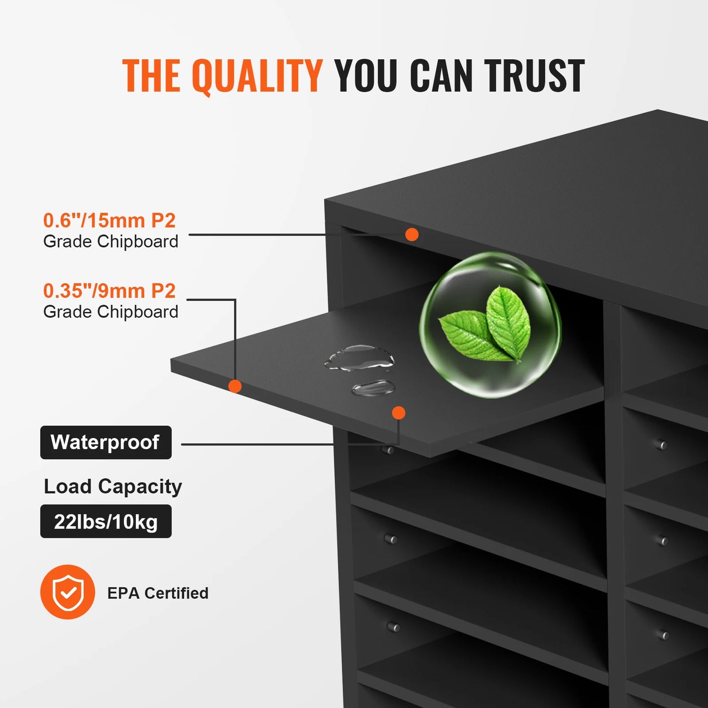 SucceBuy Literature Organizers with Adjustable Shelves Wood Literature Sorter for Office Home Classroom Mailrooms EPA Certified