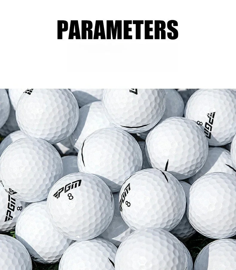 PGM 10pcs Golf Practice Range Special Double Layered Balls Strap Aiming Line High Rebound Long Distance Low Inverted Spin Q031