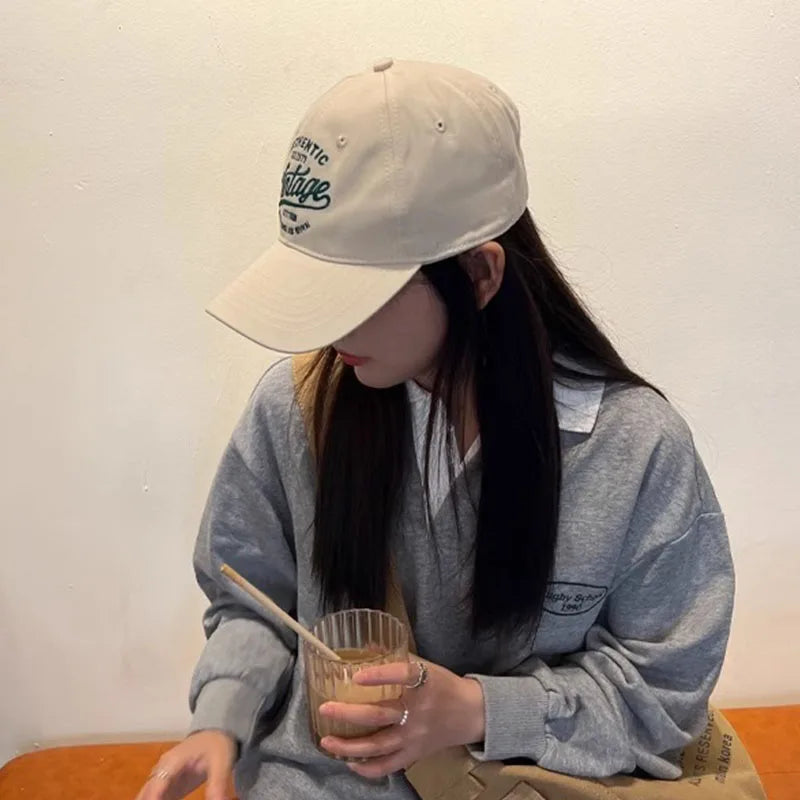 Embroidery Letters Baseball Hat Women Men Summer Outdoor Golf Sports Sun Protection Hat Snapback Hip Hop Trucker Peaked Caps