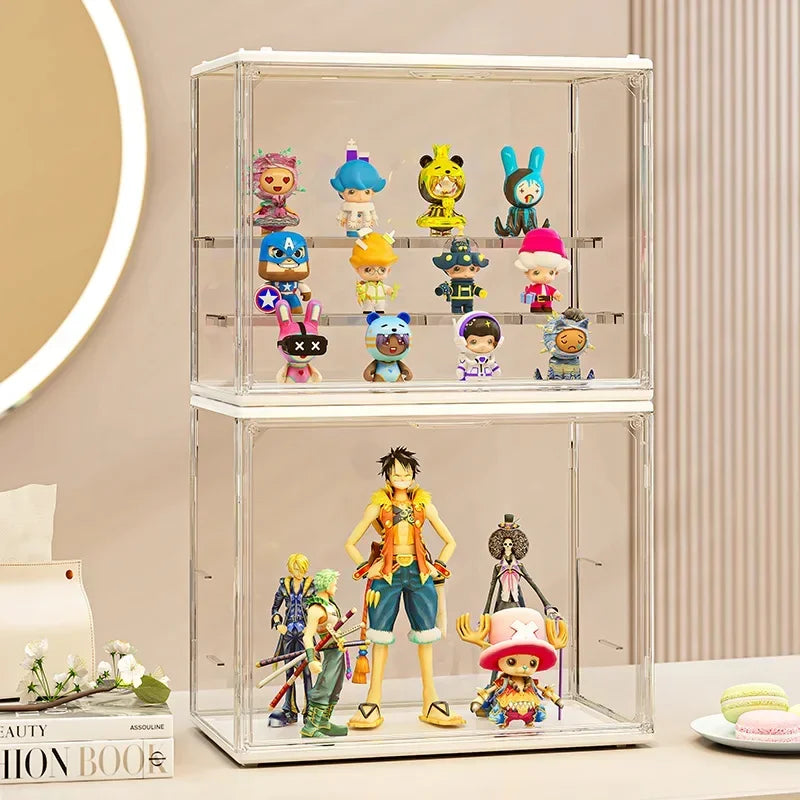 1Pc Acrylic Organizer for Collectible Figure and Blind Box Toy Large-Capacity High Definition Transparent Miniature Display Case