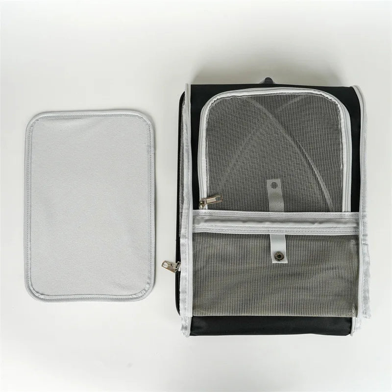 Practical, foldable cross-border pet bag. New style for cats and dogs, portable, breathable, spacious. Portable cat backpack.