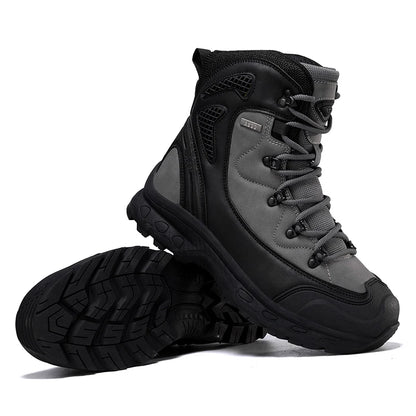 Men's Waterproof Leather Work Boots Non Slip Lightweight Breathable Ankle Boots