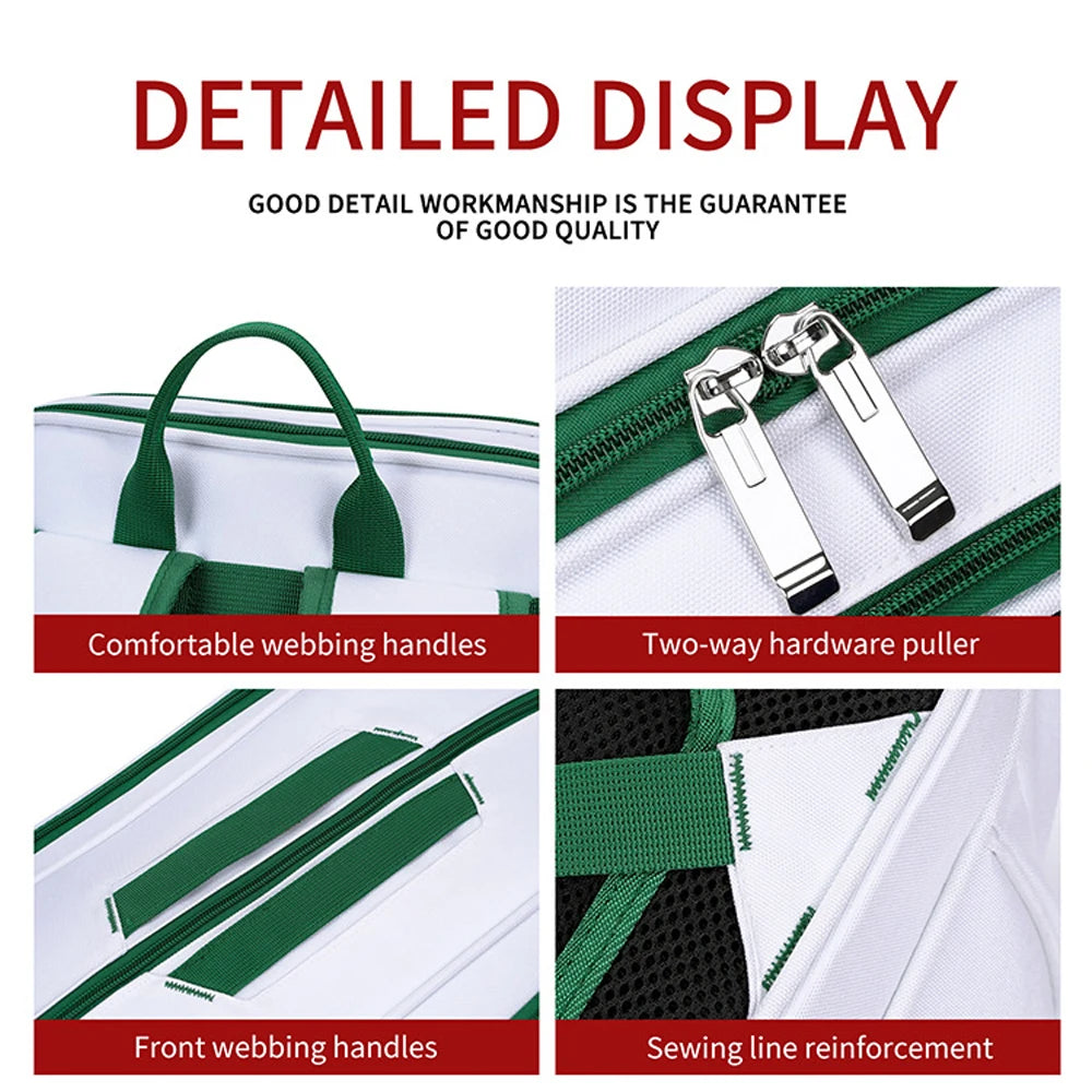 Multi-Use Beach Tennis Bag For Sport Convertible Padel Backpack With Shoe Compartment, Laptop Sleeve,Fence Hook