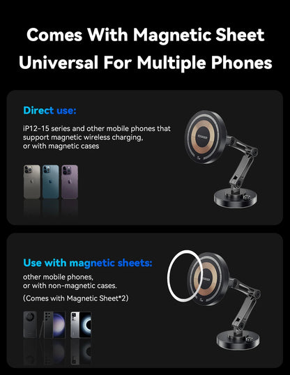 Magnetic Wireless Car Charger Holder 15W For MagSafe iPhone 15 14 13 Pro Max