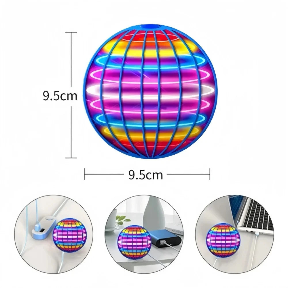 LED Cosmic Globe Flying Ball – 360° Suspension Toy for Kids Indoor & Outdoor Play