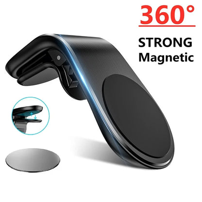 360 Degree Magnetic Car Phone Holder Metal Air Vent Mount Universal