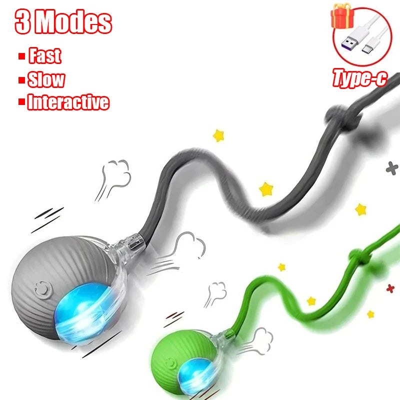 Interactive Smart Rolling Ball Toy for Cats & Dogs, Rechargeable Automatic Pet Play Toy